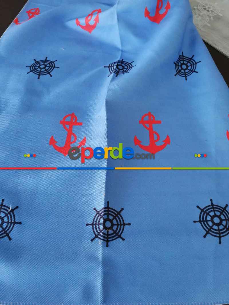 Milano Çocuk Odası Gemici Pano Fon - Mavi 50cm X 1cm 