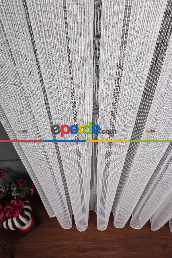 Çizgili Nokta Desen Armür Tül Perde Akdz 1077