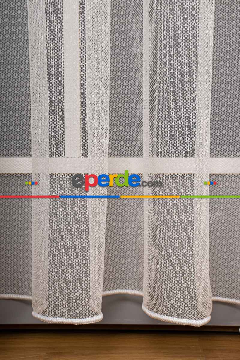 Yatak Odası - Mini Puantiyeli Örme Tül Perde