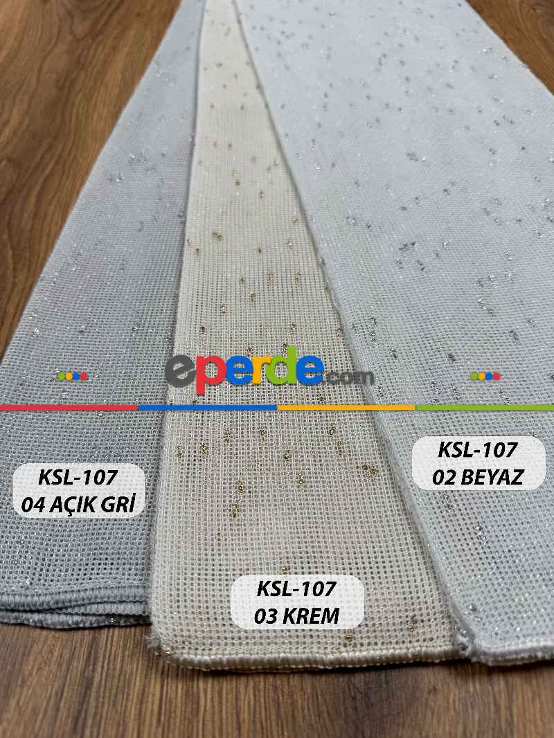 Simli Özel İplik Doğal Doku Düz Tül Perde - Özel Dokuma Ağır Gramajlı Premium