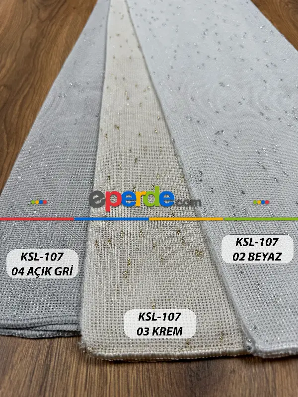 Simli Özel İplik Doğal Doku Düz Tül Perde - Özel Dokuma Ağır Gramajlı Premium