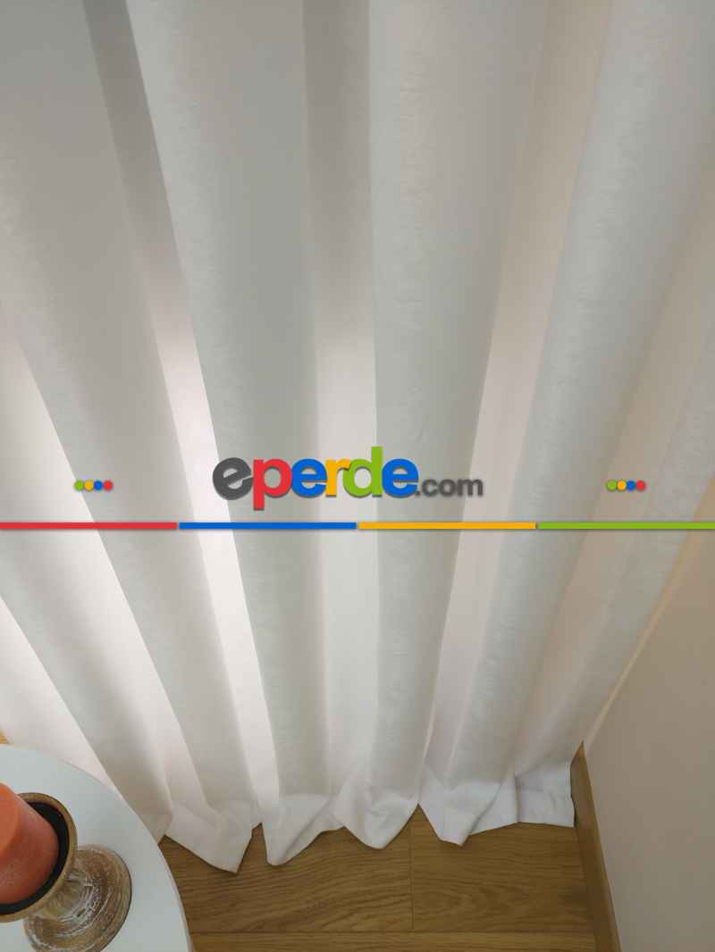 Soft Beyaz Fon Perde (180)- Beyaz