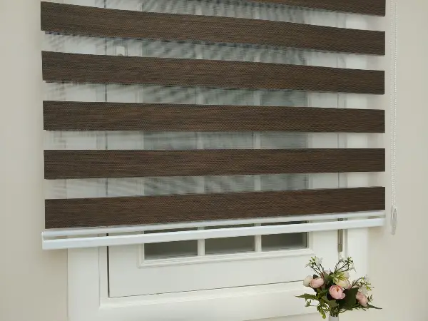 #üreticifirma %40 İndirimli Lüx Bambu Zebra Perde Ahşap Görünümlü -acı Kahve- Acı Kahve