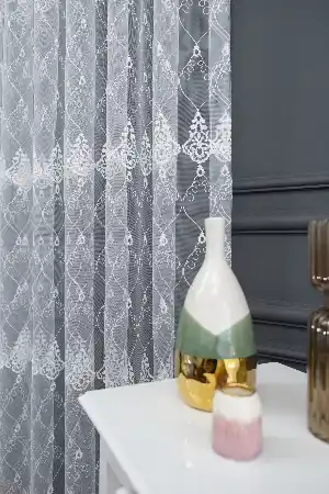 Salon Tül - Brode Selçuklu Desen İşleme Nakış Tasarım Tül Perde