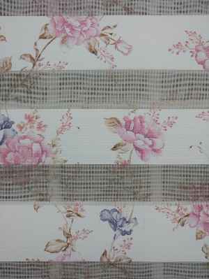 Zebra Perde - Çiçek Baskılı Çocuk, Genç Ve Oturma Odası- Pembe Pudra Pembe