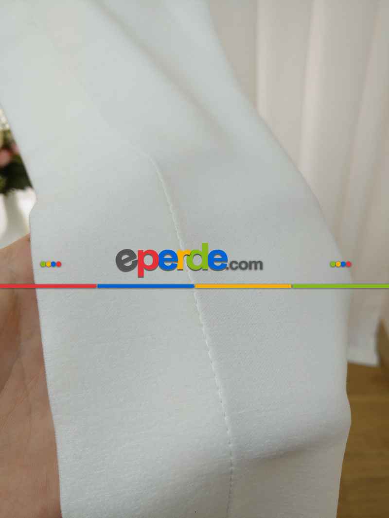 Soft Beyaz Fon Perde (180)- Beyaz