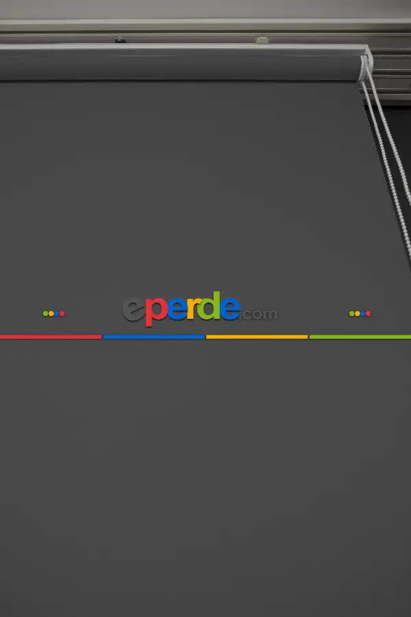 Salon Stor - Koyu Gri Renk Lazer Kesim Mat Stor Perde (ister Düz - İster Lazer Kesimli Satın Alın)