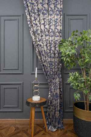 Desenli Jakar Fon Perde En 140 Cm