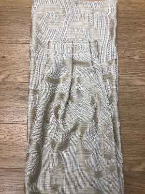 Salon Perdesi - Krem Şal Desenli Jakar Fon Perde (geniş En:280 Kumaş)- Krem