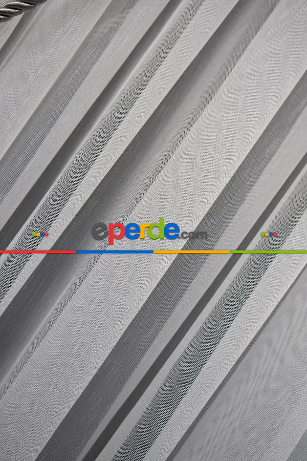 Hafif Keten Yalancı Kruvaze - Tülden Fon - Halat İle Yana Toplamalı Tül - Kordon Toplama Tül - Çift Veya Tek Kanat - Aksesuar İlave Ücretlidir - Kurşunlu Tül