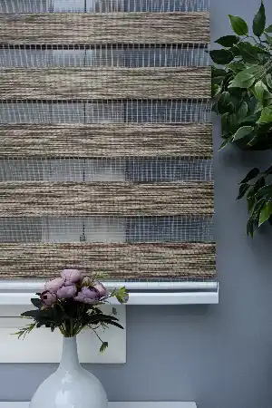 Zebra Perde Bambu Kumaş Kahve Rengi A Kalite Zebraperde- Kahverengi