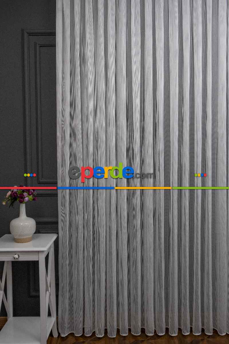 Salon Tül - Zincir Çelik Dökümlü Tül Perde - İtinalı Dikiş - Amerikan Pile - Kurşunlu Tül