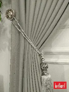 Brillant Karartma Blackout %90 Gri Renk Fon Perde- Gri-füme-antrasit