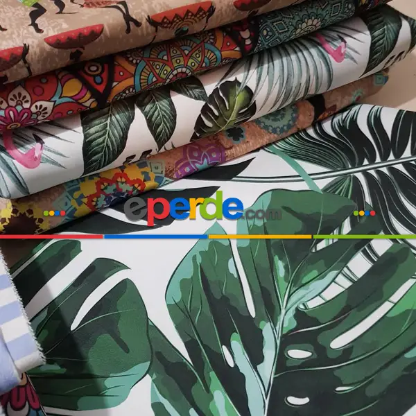 Bebek Odası Fon - Çapa Desenli Fon Perde Evm408-10 Kumaşı Kalındır Duck Bezi Değildir- Lacivert