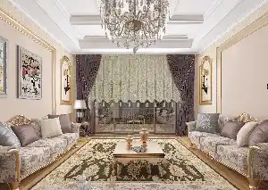 Drape Dar Bant Bantsız Yarım Şelale İp Perde Bej Altın Simli- Beyaz-altın Simli