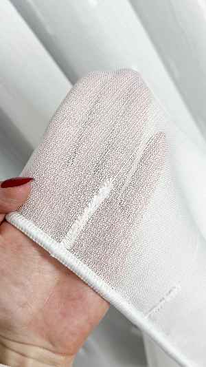 Düz Sade Tül, Sade Hafif Çizgili Tül Perde, Modern Ütü İstemez Kırışmaz Tül Perde, Havana