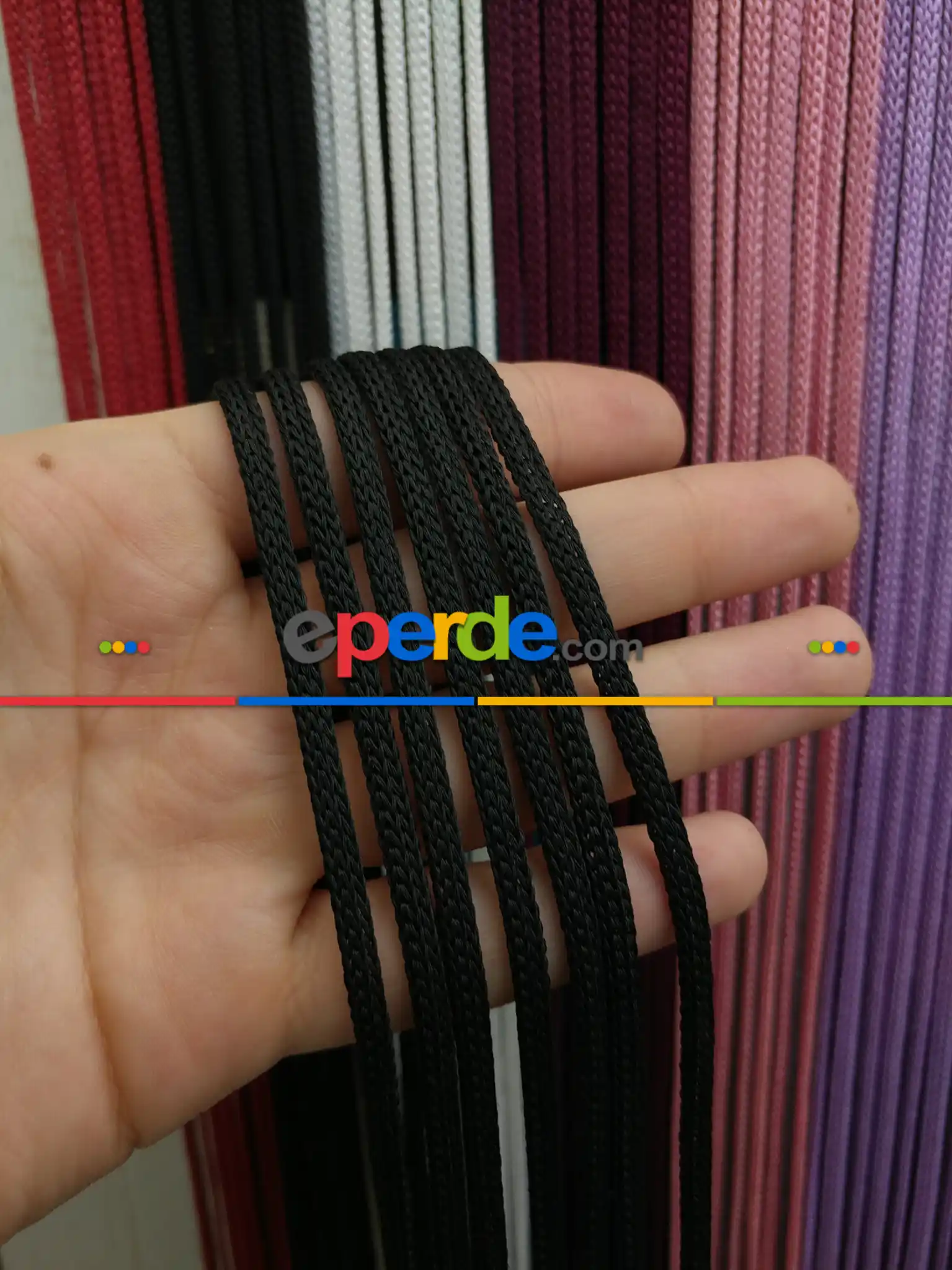 İp Perde - Siyah Jumbo Zincir Serisi İp Perde- Siyah