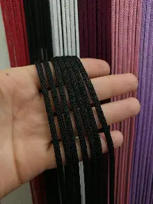 İp Perde - Siyah Jumbo Zincir Serisi İp Perde- Siyah