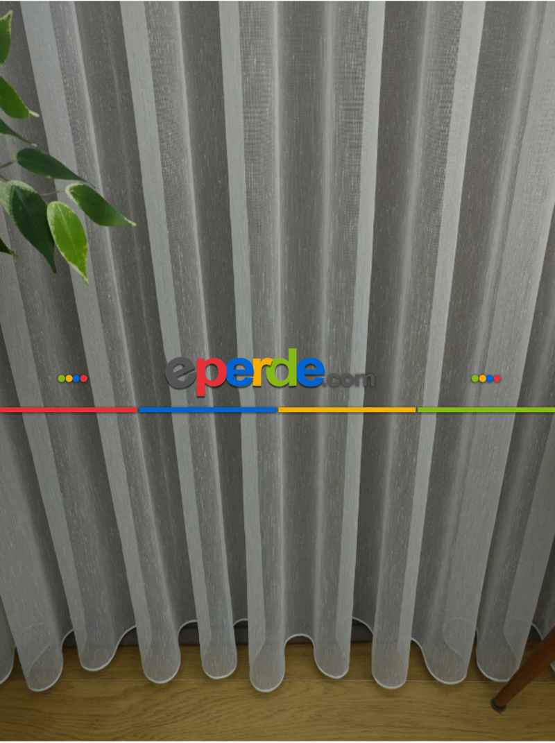 Yatak Odası - Şantuklu Tül Perde Modern Perde