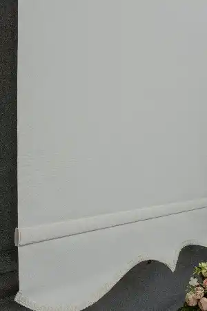 Yatak Odası Stor Perde - Stor Perde Düz Pvc Mat Stor Güneşlik 1 Kalite Yıkanabilir Krem