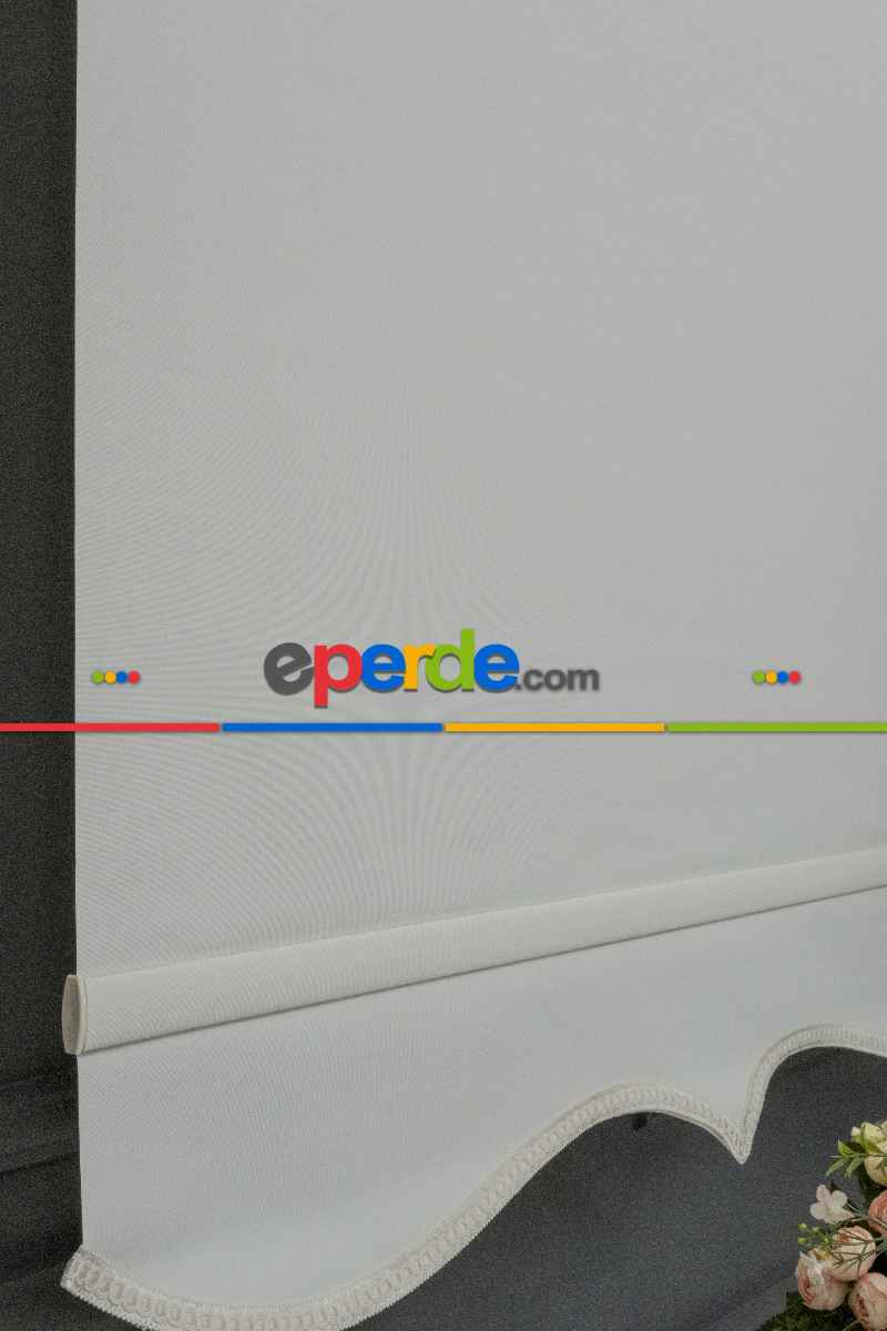 Stor Perde Düz Pvc Mat Stor Güneşlik 1 Kalite Yıkanabilir Krem