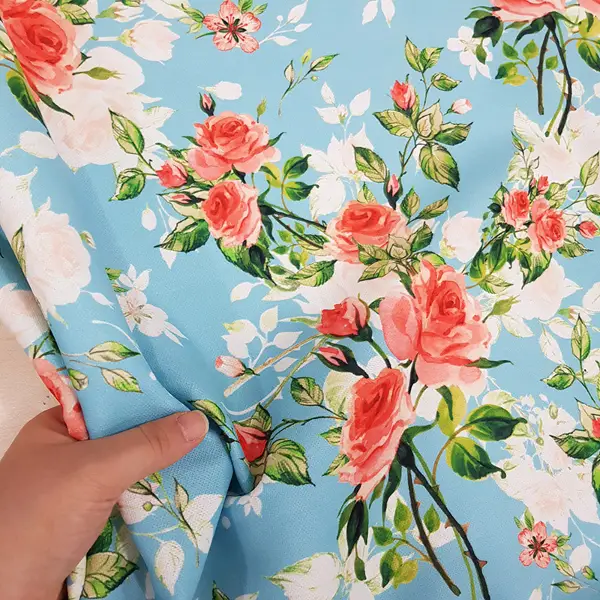 Mutfak Perdesi Kanat Fon Perde Çiçek Desenli- Yeşil