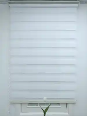 Beyaz Düz Zebra Perde- Beyaz