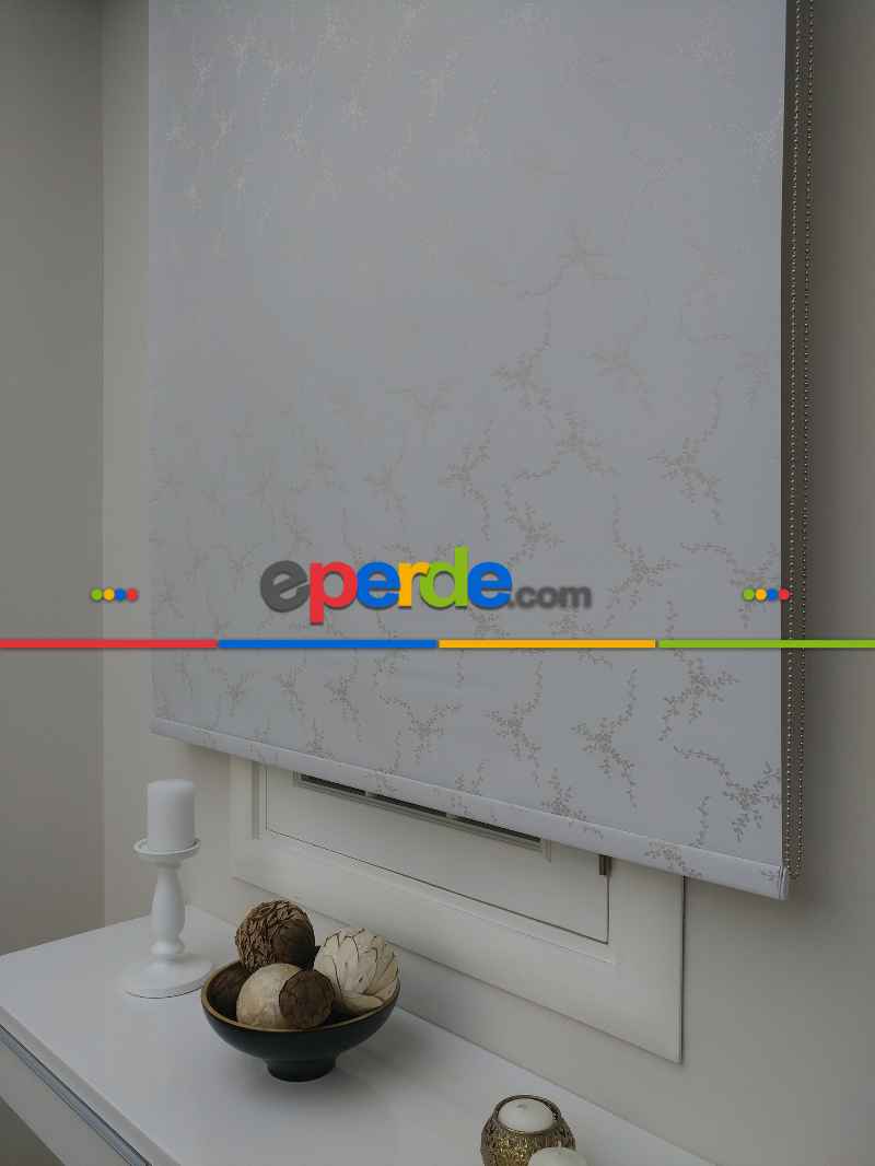 Gri Krem Desenli Blackout Karartma- Beyaz-krem- Çok Renkli 2