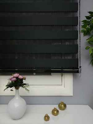 Perle Home Düz Zebra Perde Siyah