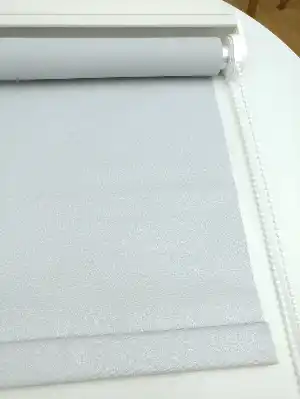 Yaldızlı Stor Perde Pastel Simli Serisi (pvc Kaplama) Kalın Dokulu 8 Farklı Renk- Krem Koyu