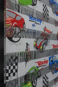 Erkek Çocuk Odası zebra Perde - Dijital Araba Baskılı Zebra Perde - Arabalar Desenli