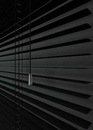 Siyah - Alüminyum Jaluzi Perde - Kalınlığında