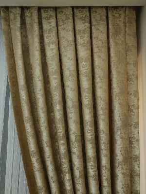 Sütlü Kahve Renk Jakar Dokuma Fon Perde- Sütlü Kahve