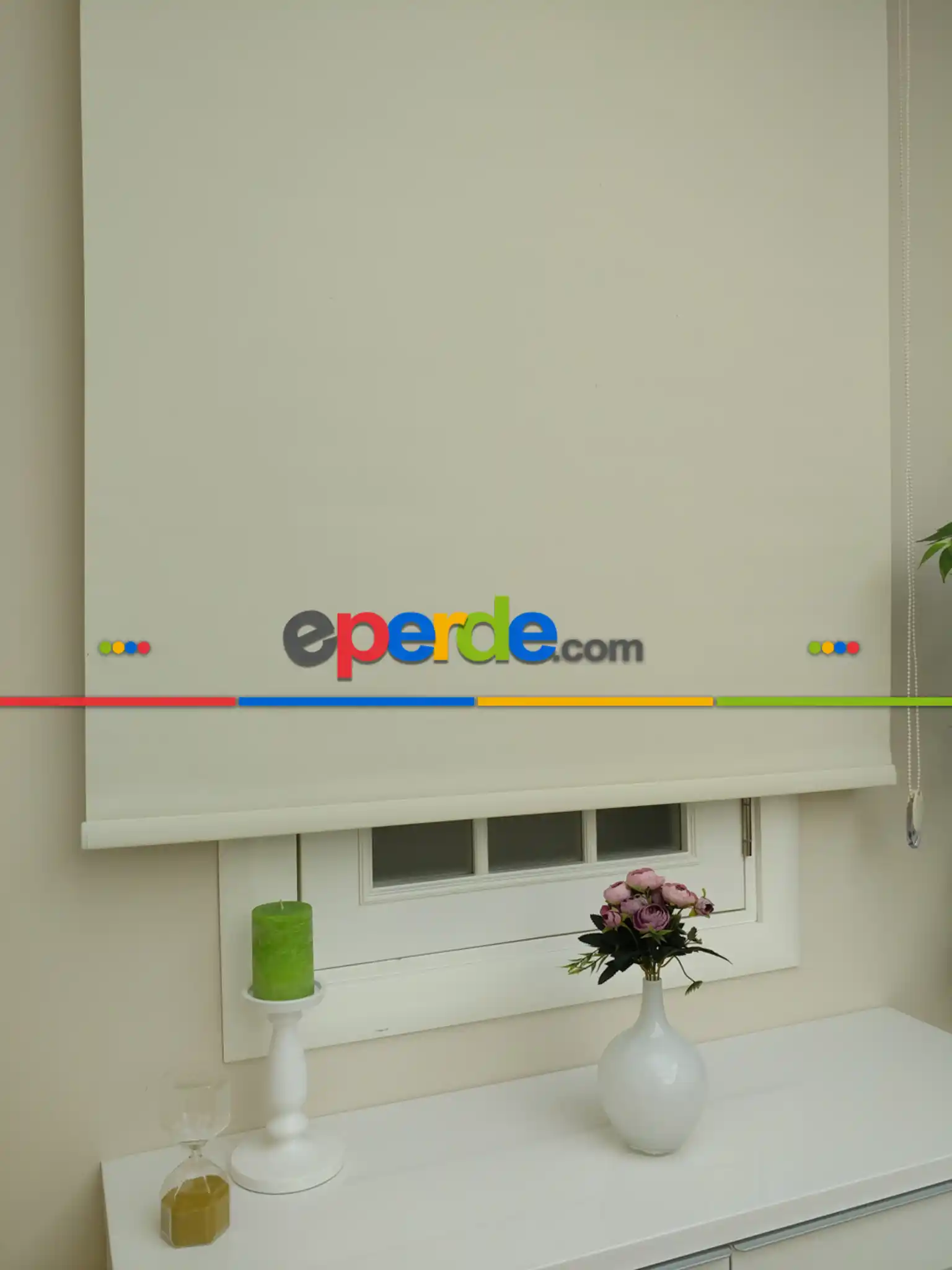 Stor Perde Karartma Blackout (pvc Kaplama) Kalın Dokulu- Krem Koyu