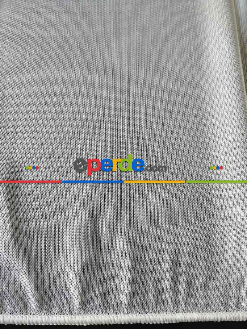 Salon - Bambu Düz Esneme Yapmaz Tül - Ekru