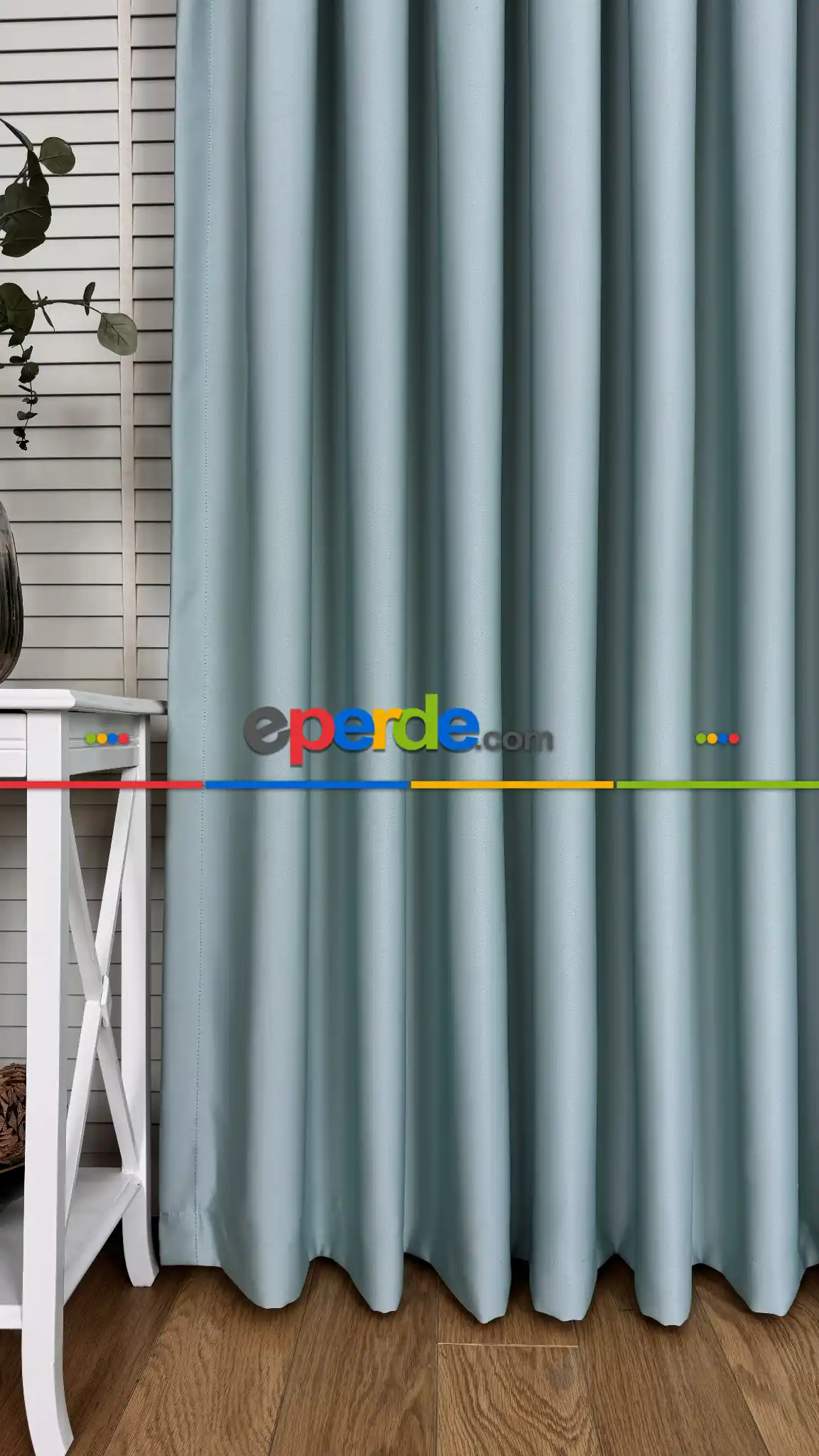 Buz Mavi Blackout - Karartma Fon Perde, Premium Kalite Serisidir, %90 Oranında Işığı Keser