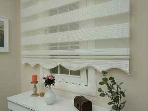 Zebra Perde - Geniş Pileli Zebra Perde- Ekru