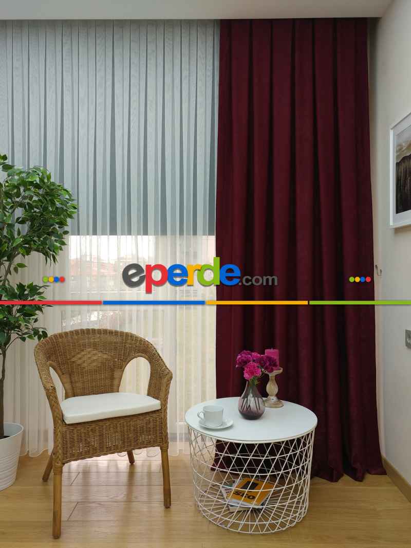 Soft Fon Perde- Bordo