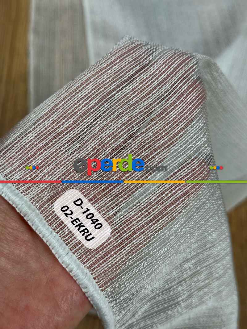 Yatak Odası - Sedefli Özel İplik Düz Tül Perde - Özel Dokuma Ağır Gramajlı Premium