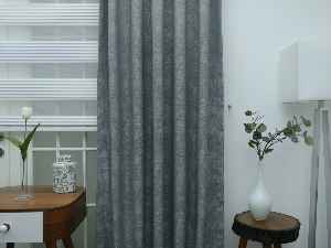 Gri - Düz Jakar Fon Perde- Gri-füme-antrasit-gri Açık