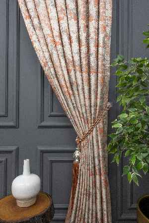 Salon Fon - Desenli Jakar Fon Perde En 150 Cm