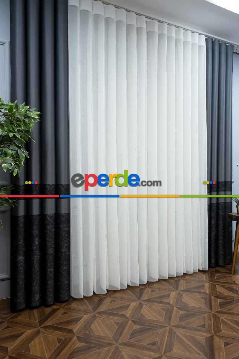 Lens Akıllı Dikey Tül Perde-14- Çok Renkli 2