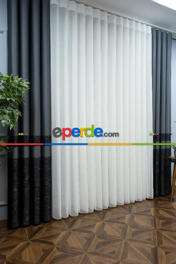 Lens Akıllı Dikey Tül Perde Bulut-14- Çok Renkli 2