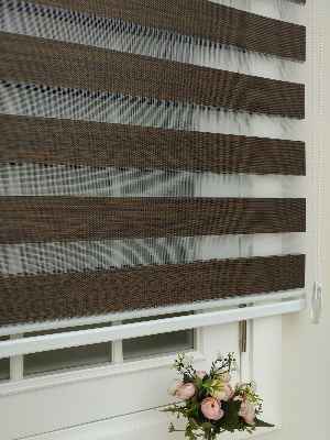 #üreticifirma %40 İndirimli Lüx Bambu Zebra Perde Ahşap Görünümlü -acı Kahve- Acı Kahve