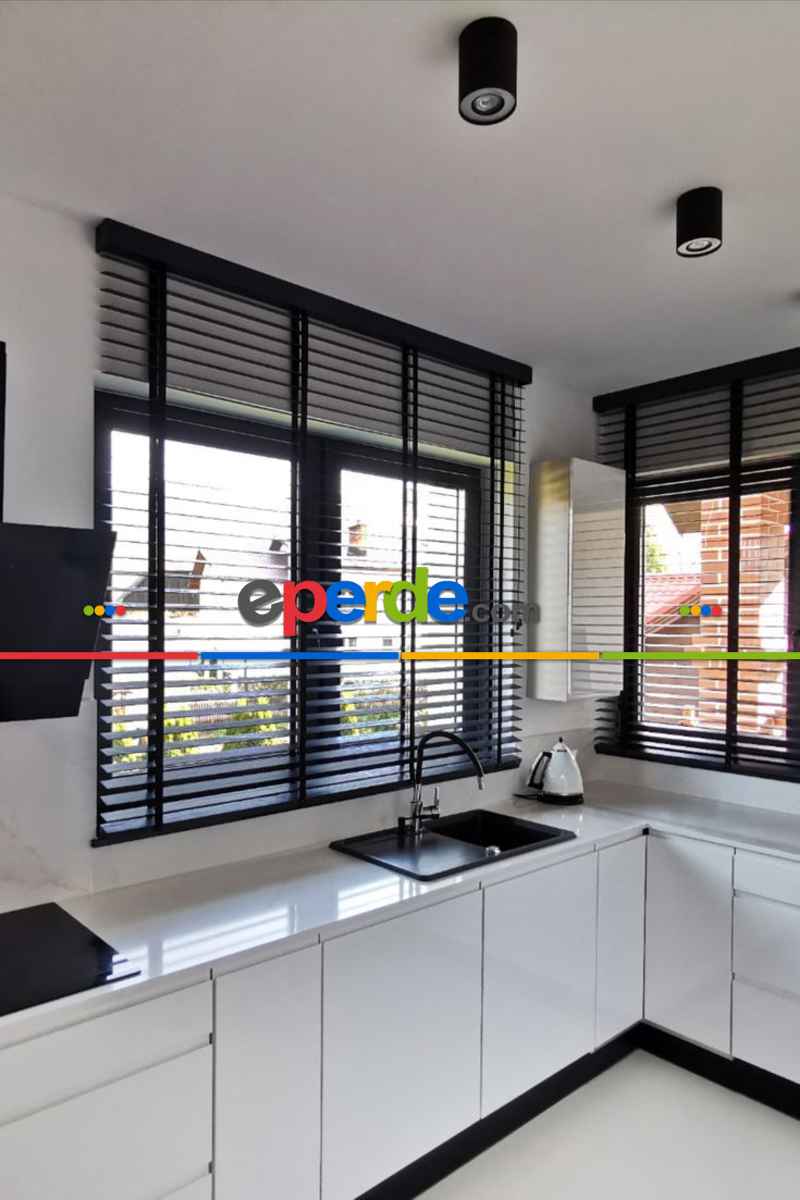 Mutfak 2025 Sezonu - 50 Mm Gerçek Ahşap Jaluzi Perde