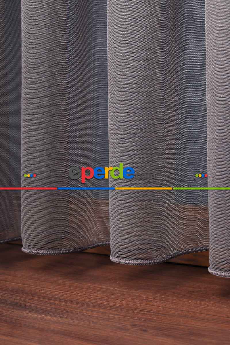 Antrasit Grek Tül Perde Petek Zemin