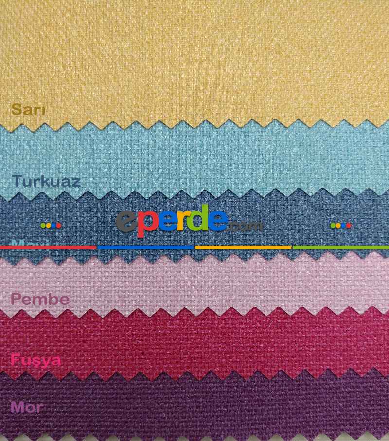 Yaldızlı Stor Perde - Panama Simli Seri - Kalın Dokulu Gri-krem-bej--ekru