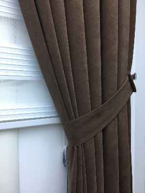 Kahverengi Düz Fon Perde (280 Eninde)- Kahverengi