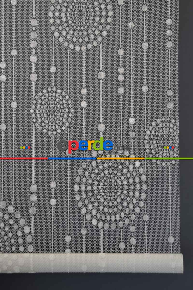 Halim Perdesan Dacuz-208 Beyaz Renk Etekli Veya Eteksiz Çift Mekanizmalı Tül Stor Perde