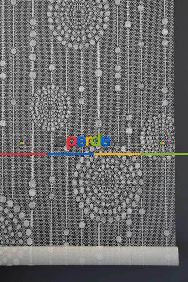 Halim Perdesan Dacuz-208 Beyaz Renk Etekli Veya Eteksiz Çift Mekanizmalı Tül Stor Perde